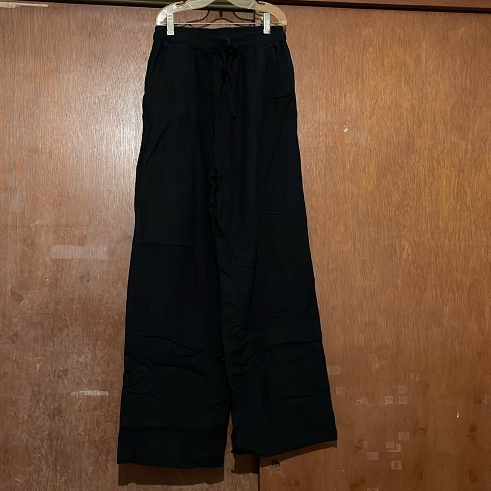 Women’s black cotton linen pant